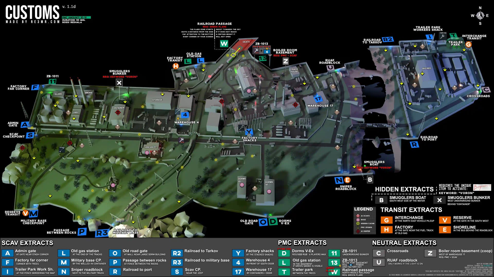 Customs Map